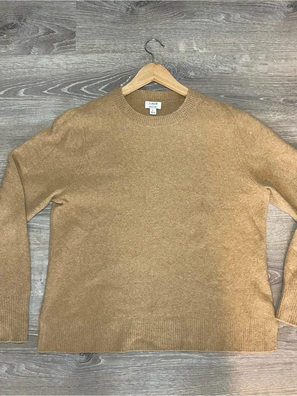 J. Crew Men's Crewneck Sweater in Camel Brown